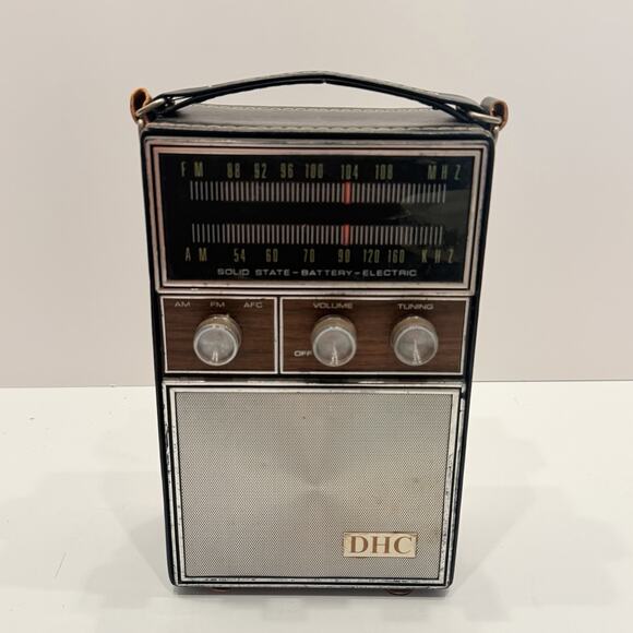 DHC Other - DHC Solid State Battery-Electric AM/FM/AFC Radio Leather Style Case And Handle